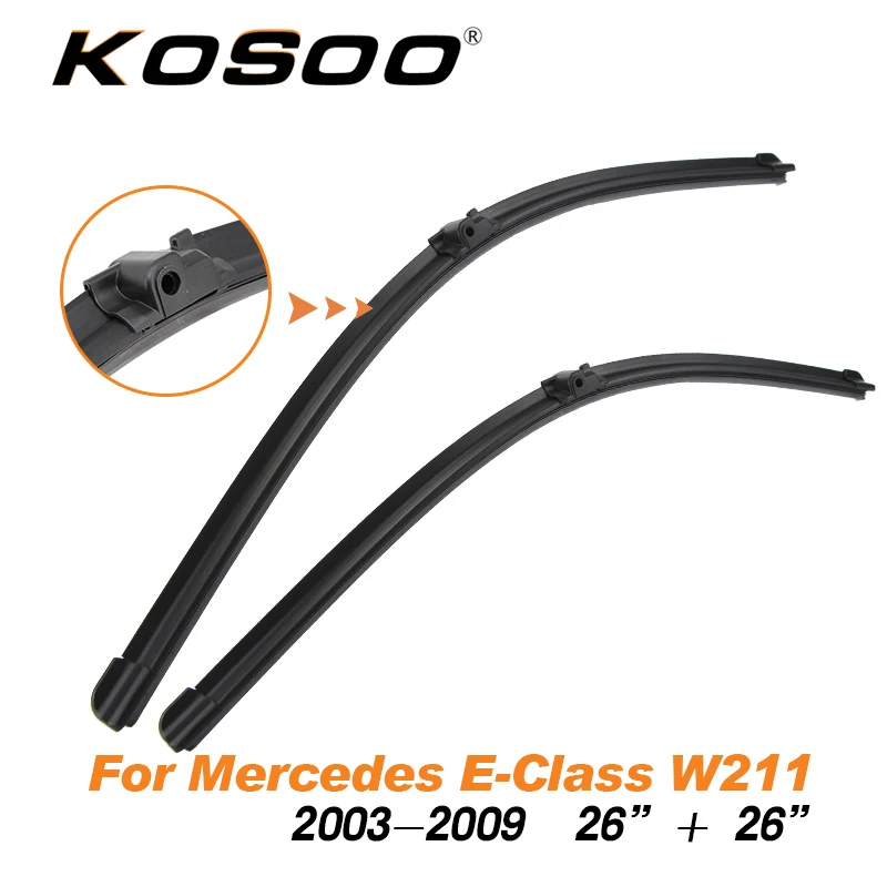 KOSOO для Mercedes-Benz E-класс W211 W212 W213 E200 E240 E260 E280 E300L E320 E400 E500 автомобиля стеклоочиститель лезвия, аксессуары - Цвет: E-Class W211 2626