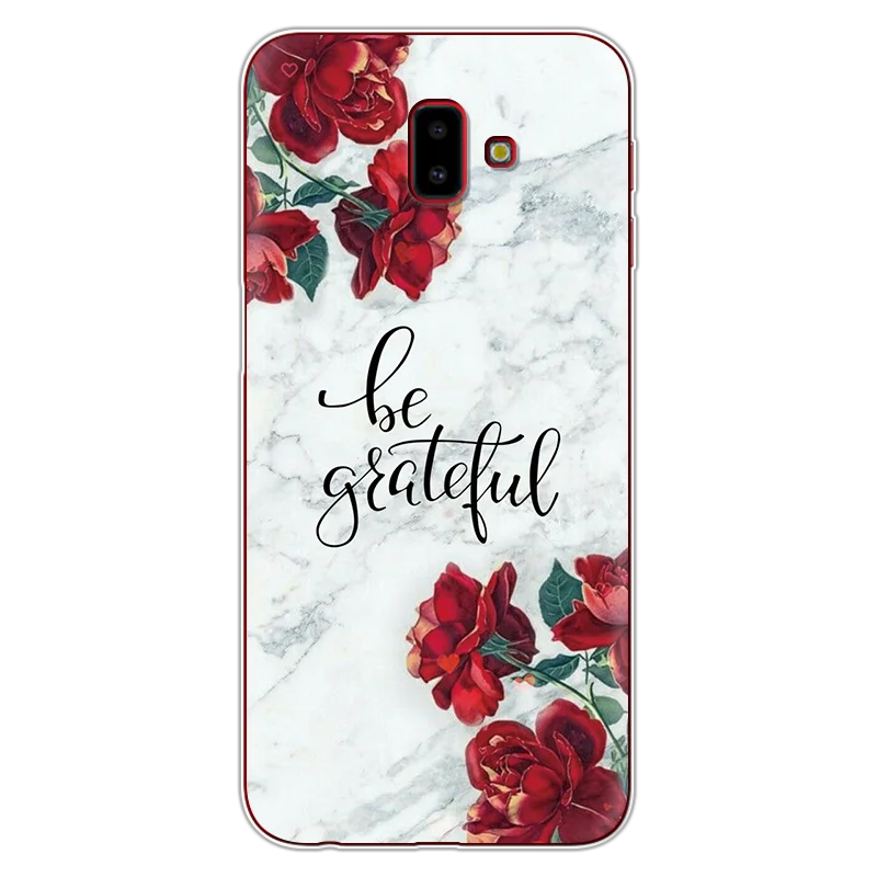 Flower Marble Soft Cases For Samsung Galaxy J6 Plus Case 6.0" Silicon TPU For Samsung Galaxy J6Plus Case Coque Capa Fundas Cover