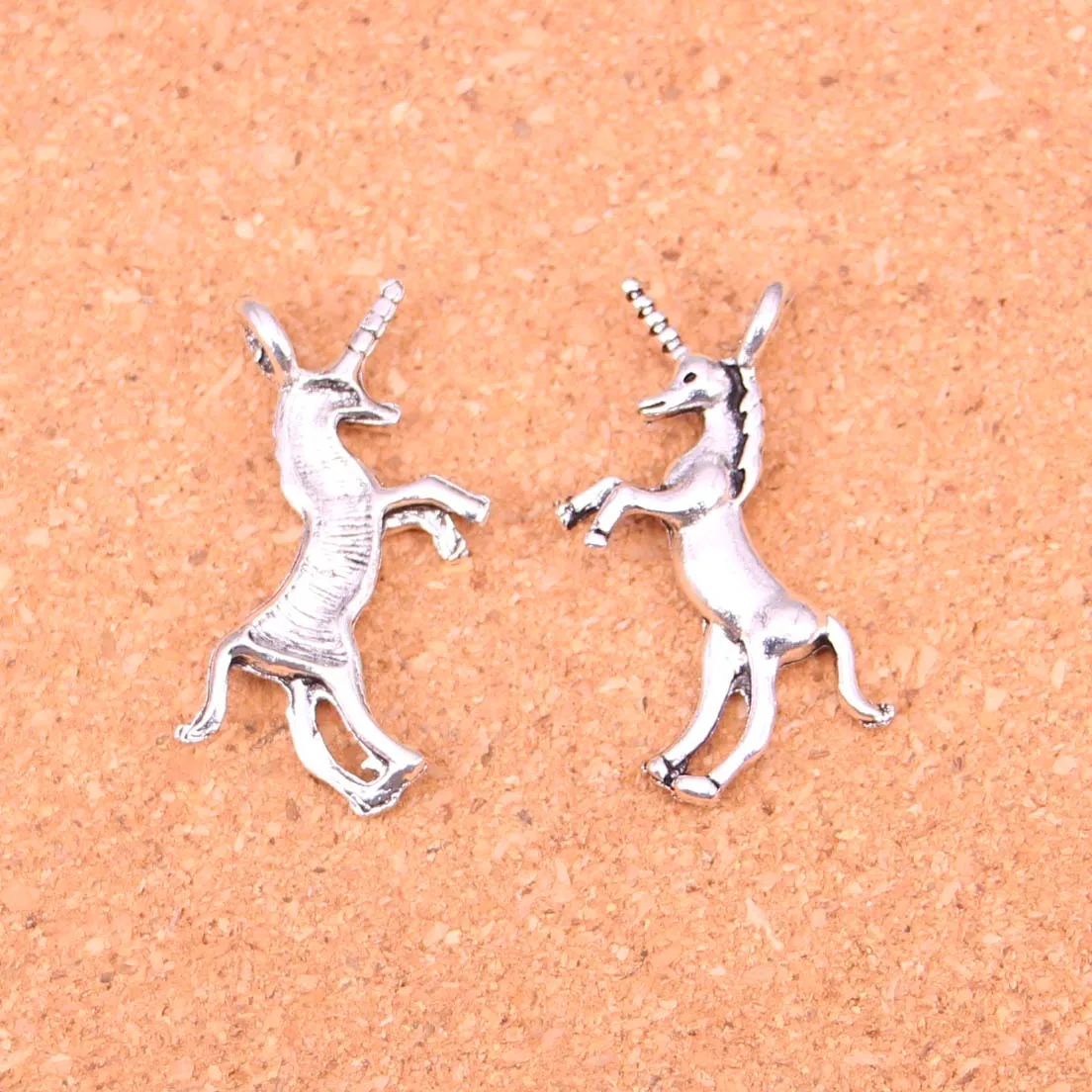 48Pcs Antique Silver Plated unicorn horse Charms Diy Handmade Jewelry Findings Accessories 35*15mm | Украшения и аксессуары