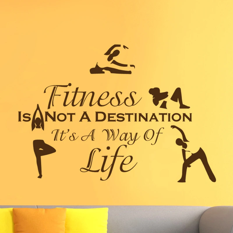 Yoga Fitness Club Decal Gym Sticker Decor Posters Vinyl Decoracion Wall Decals Mural Car | Дом и сад