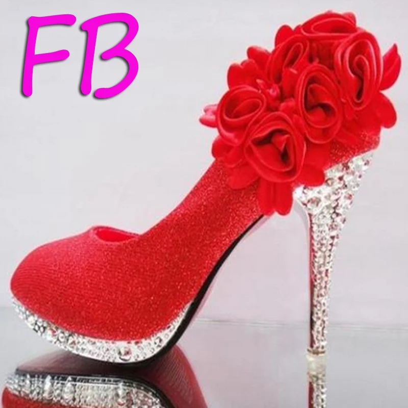 Свадебные женские туфли на высоком каблуке лодочки танкетке с красной подошвой