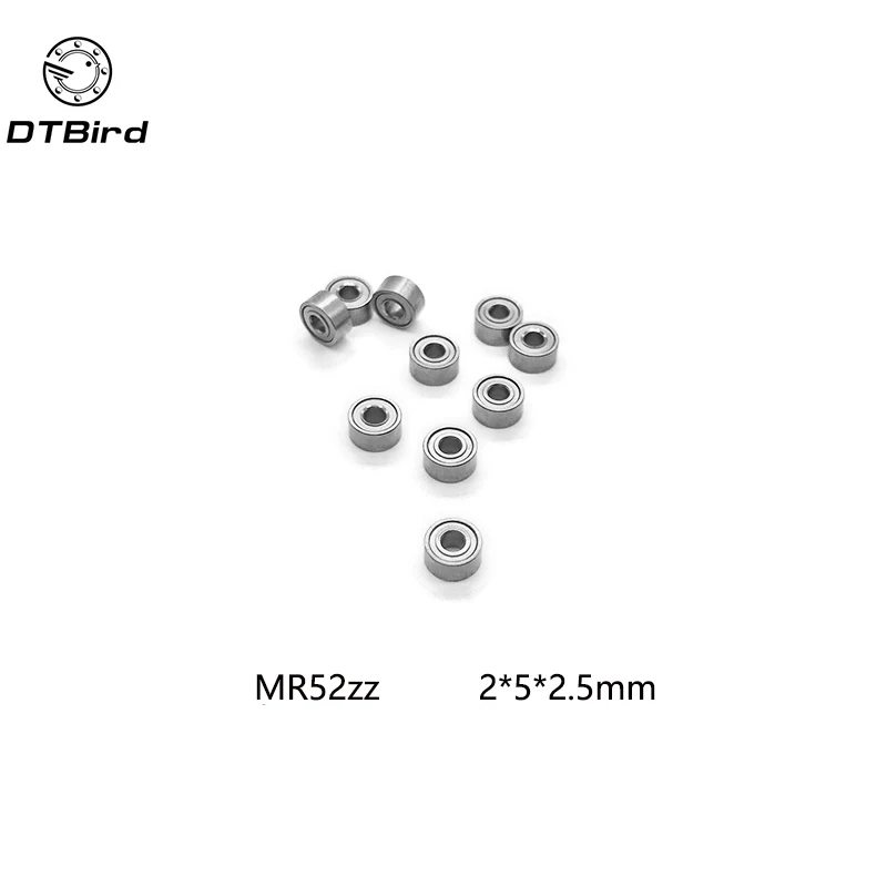 10 шт. высококачественные низкоскоростные подшипники MR52 Z MR52ZZ MR52Z L-520ZZW52 2x5x2. 5 мм 2*5*2,5 мм