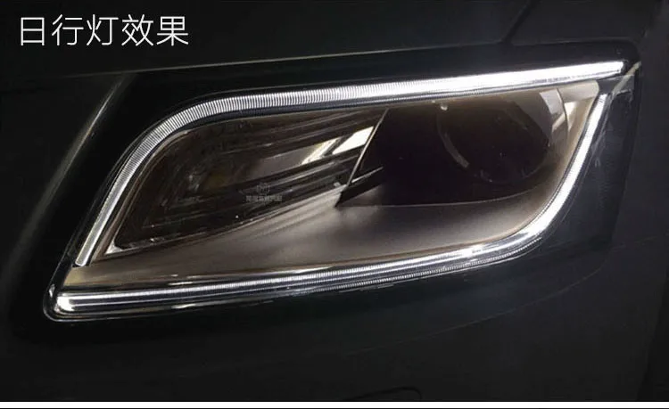 2 шт. автомобильный стиль светодиодный фары для Audi Q5 2009- для Q5 Головной фонарь светодиодный DRL Объектив двойной луч H7 HID Xenon bi xenon объектив