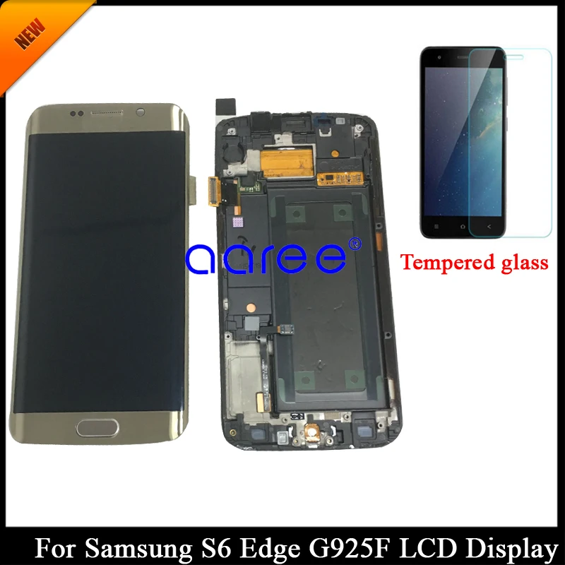 100% протестированный Super AMOLED для SAMSUNG S6 edge G925F ЖК-дисплей Samsung Edge ЖК-экран с