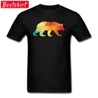 Футболка с медведем сделай сам, футболка с геометрическим рисунком животных для мужчин, индивидуальные футболки, высококачественная одежда, рубашка