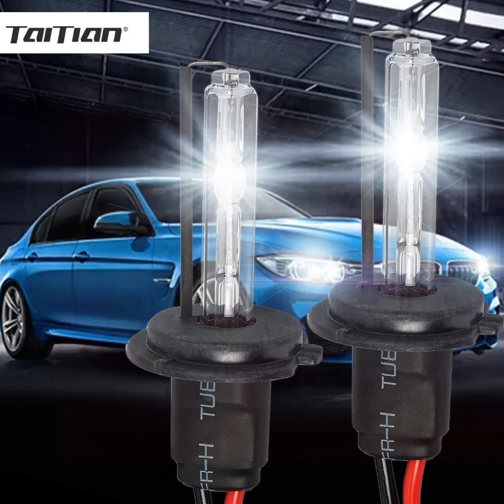 Taitian 2 шт. 55 Вт 12 В H1 H7 Canbus H11 9005 9006 желтый 3000 К лампы проектора би ксенон 6000 HID