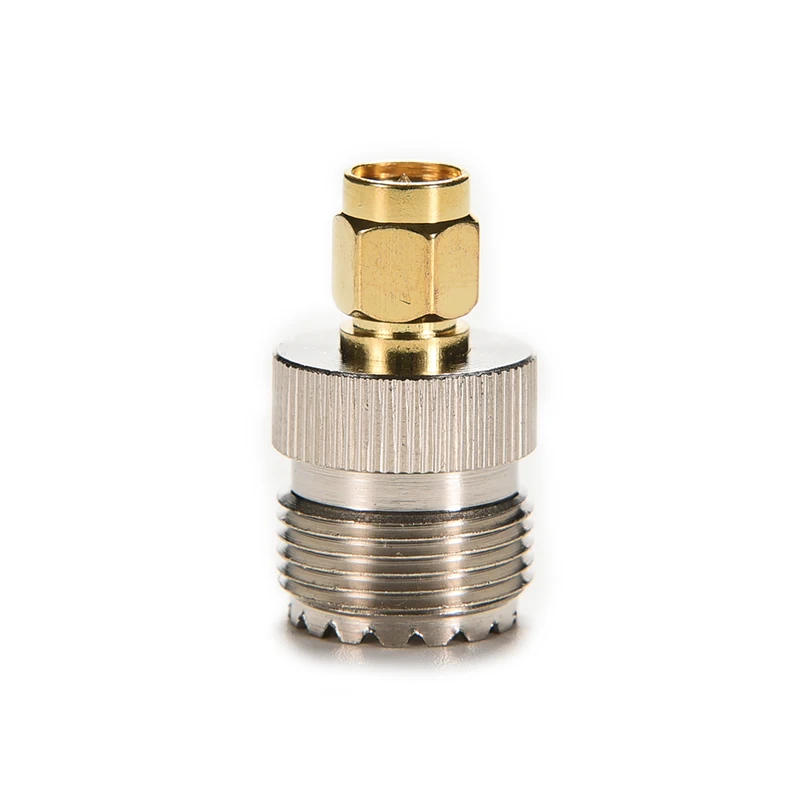 

1Pc Silvering Adapter SO239 UHF Female Jack To SMA Plug Male RF Connector