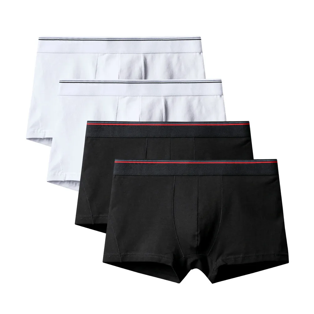 4Pcs A2425 Mix B20 4 шт./партия, горячее мужское хлопковое нижнее белье, мужские боксеры, привлекательное нижнее белье, мужские комфортные трусики из «дышащей» ткани, Cueca, боксеры, шорты, плюс жир 6XL - Цвет: 4Pcs A2425 Mix B20