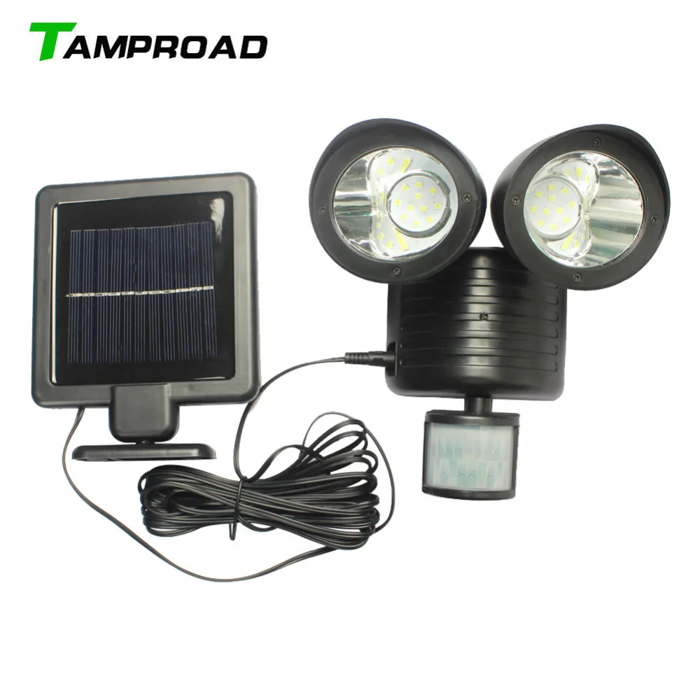 TAMPROAD водонепроницаемый 22 LED Солнечный свет 2835 SMD белый наружный садовый PIR датчик