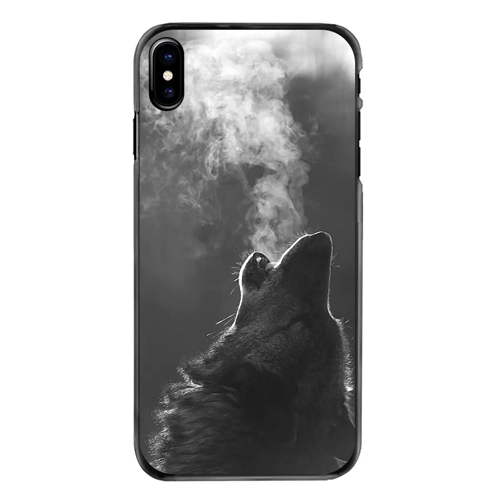 Howl of A Wolf Under The Moon Art For Sony Xperia X XA XZ M2 M4 M5 C3 C4 C5 T3 E4 E5 Z Z1 Z2 Z3 Z5 Compact Accessories Cover Bag |