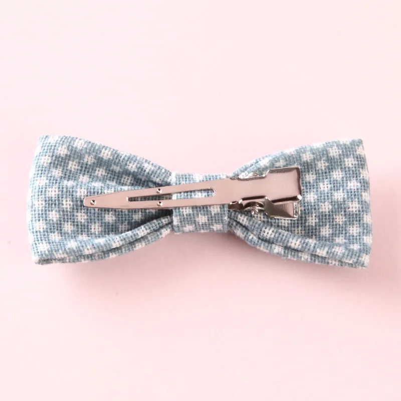 

9pcs/lot Cute Star Printed Bow Hairpins Hair Clips For Girls Fabric Bow-knot Hair Accessories Lovely Head wear Kids Hairgrips