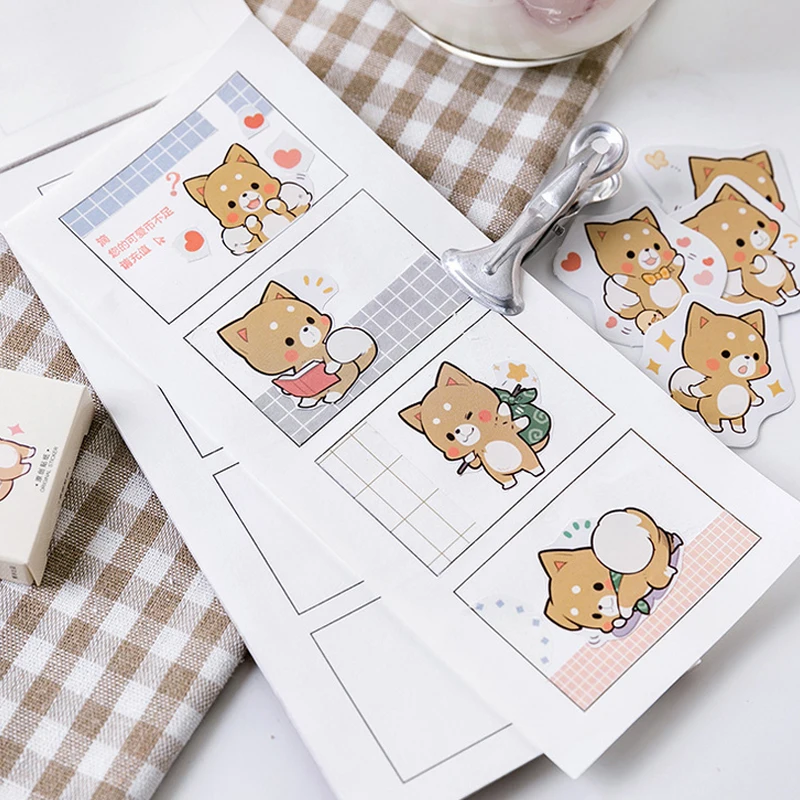 45 шт./кор. Косплей Shiba Лисья Секретная служба (inu Декор наклейки в виде мультяшных
