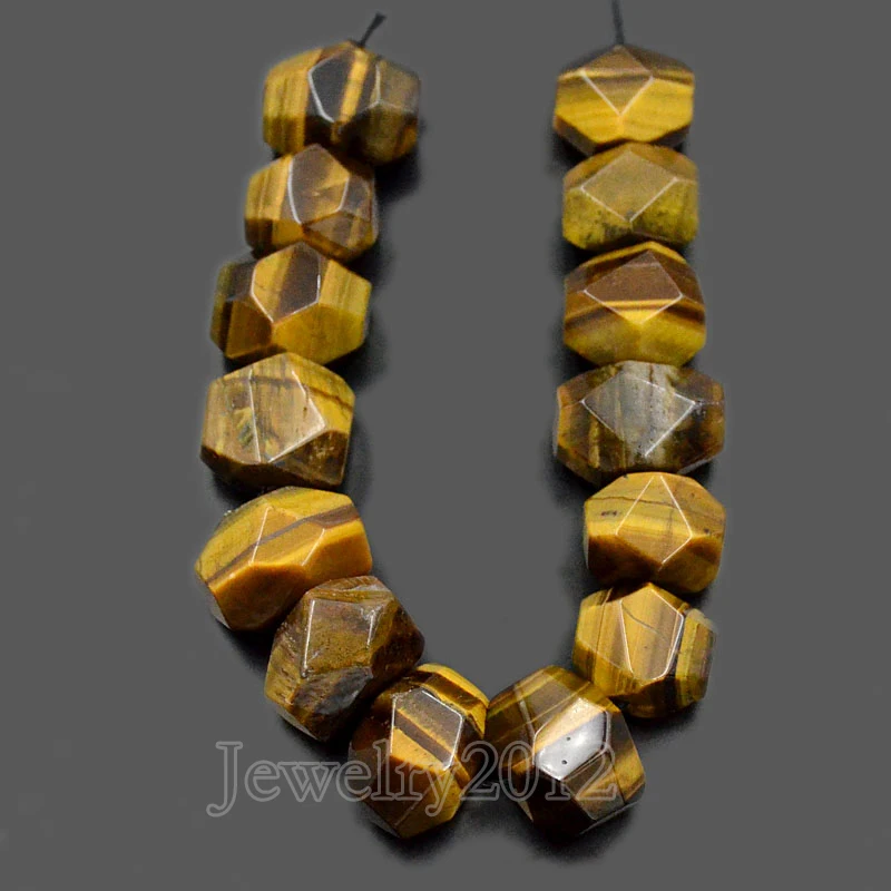 3 пряди/партия натуральные желтые тигровые глаза | Украшения и аксессуары