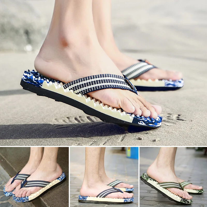 

hot selling Men Sport Flip Flops Comfort Casual Thong Sandals Outdoor Non-slip sole Summer wear resistance Beach Shoes