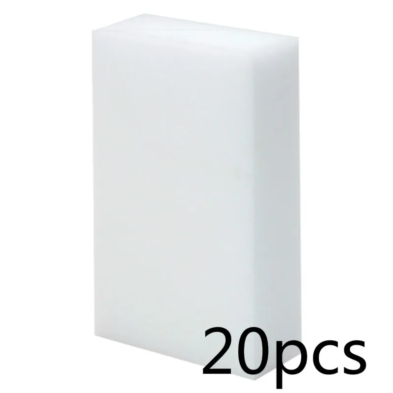 21PCS 10/20 шт. спонж стиратель, Кухня Тряпки Для Вытирания пыли, салфетки дома принадлежность для чистки микрофибры для чистки посуды меламиновая губка для мытья нано 10*6*2 см - Цвет: 21PCS