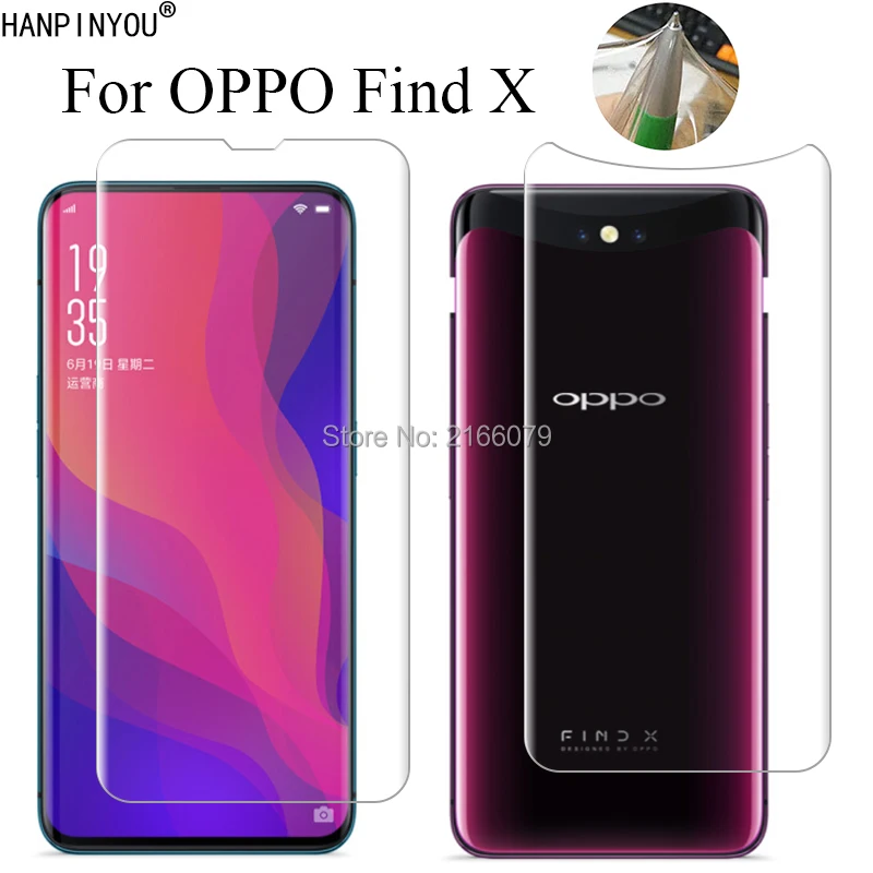 

For OPPO Find X FindX 6.42" Soft TPU Front Back Rear Full Cover Screen Protector Transparent Protective Film Guard + Clean Tools