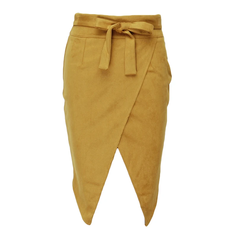 Женская юбка летняя до колена с высокой талией | одежда