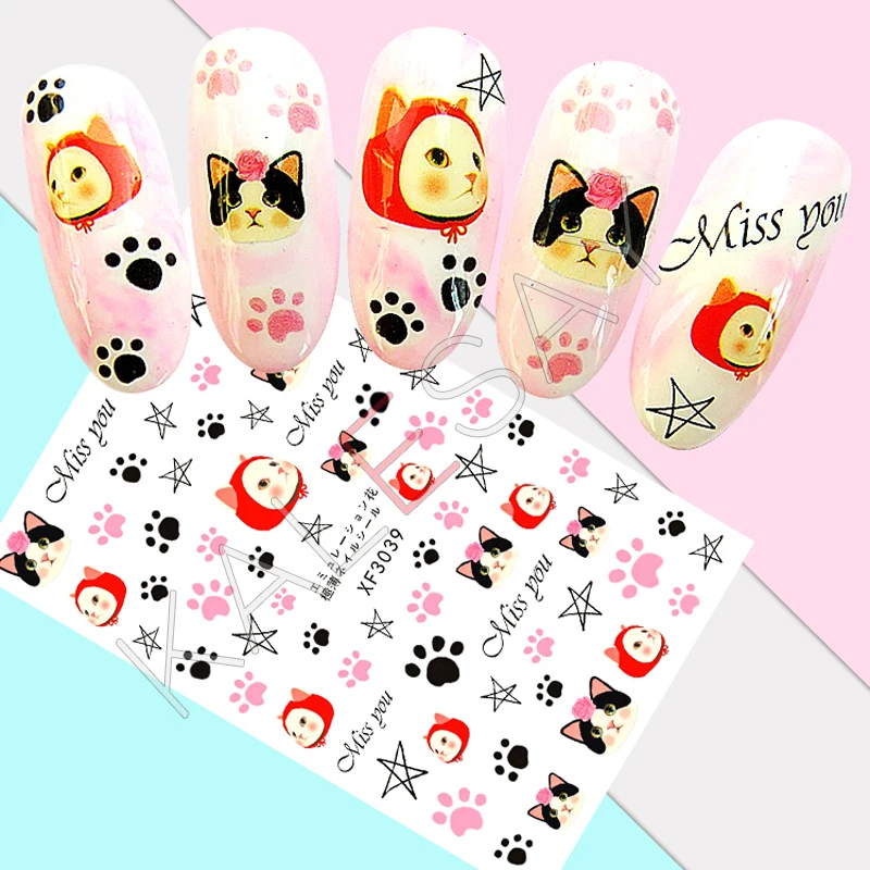 Новый модный маникюрный дизайн для стикеры 3d на ногти nail art наклейки ногтей с