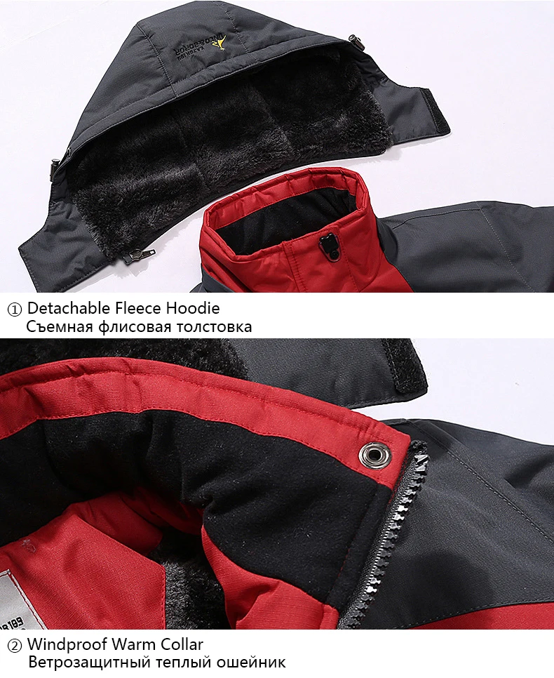 Refire gear Водонепроницаемая уличная спортивная походная куртка мужская зимняя теплая флисовая ветровка с капюшоном куртки для кемпинга лыжного спорта горные