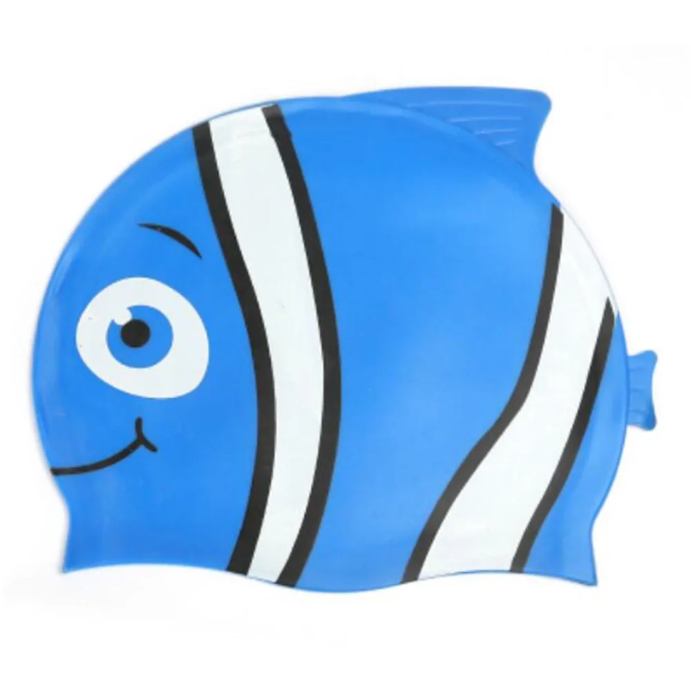 blue goldfish YFXcreate рыба кошка собака плавать плавание Триатлон кепки водонепроницаемый противоскользящие для детей 200-1023 - Цвет: blue goldfish