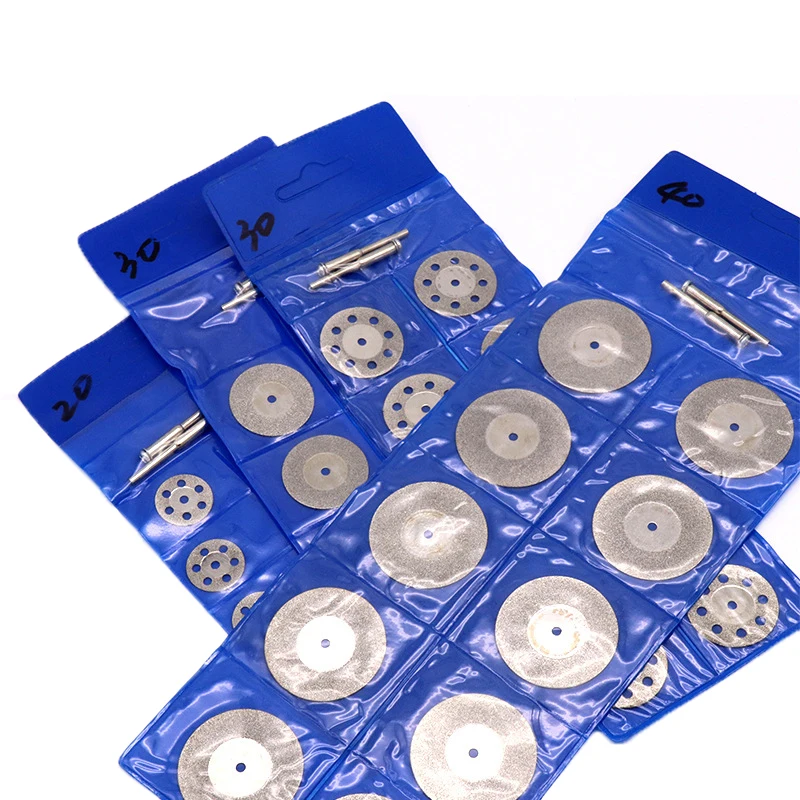 URANN 12pcs/set Dremel Tool Mini Diamond Saw Blade Silver Cutting Discs with Connecting Rod for Drill Fit Rotary | Инструменты