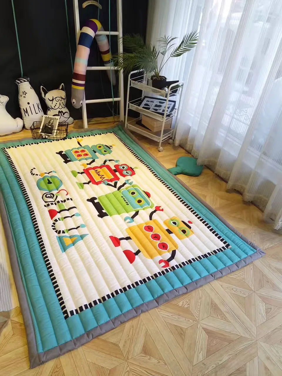 Мультяшный Детский ковер, коврик для игры, розовый милый японский коврик татами, ковер для детской комнаты, для девочек, Детский Рождественский подарок