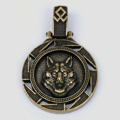 4116gt Double Sided Ожерелье с подвеской в стиле норвежских викингов, волков, нордический амулет, медведь, Орел, славянский символ, оригинальные украшения в виде животных, рождественский подарок для мужчин и женщин - Окраска металла: 4116gt Double Sided