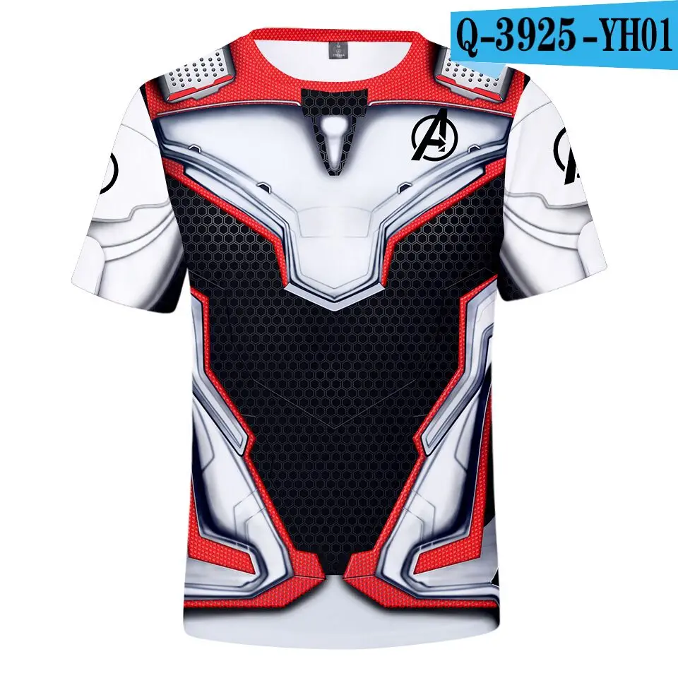 color at picture Супергерой Marvel 3D футболка boysThe Avengers 4 Endgame Quantum Realm Железный Супермен, Мстители, короткая Брендовая детская 3d футболка - Цвет: color at picture