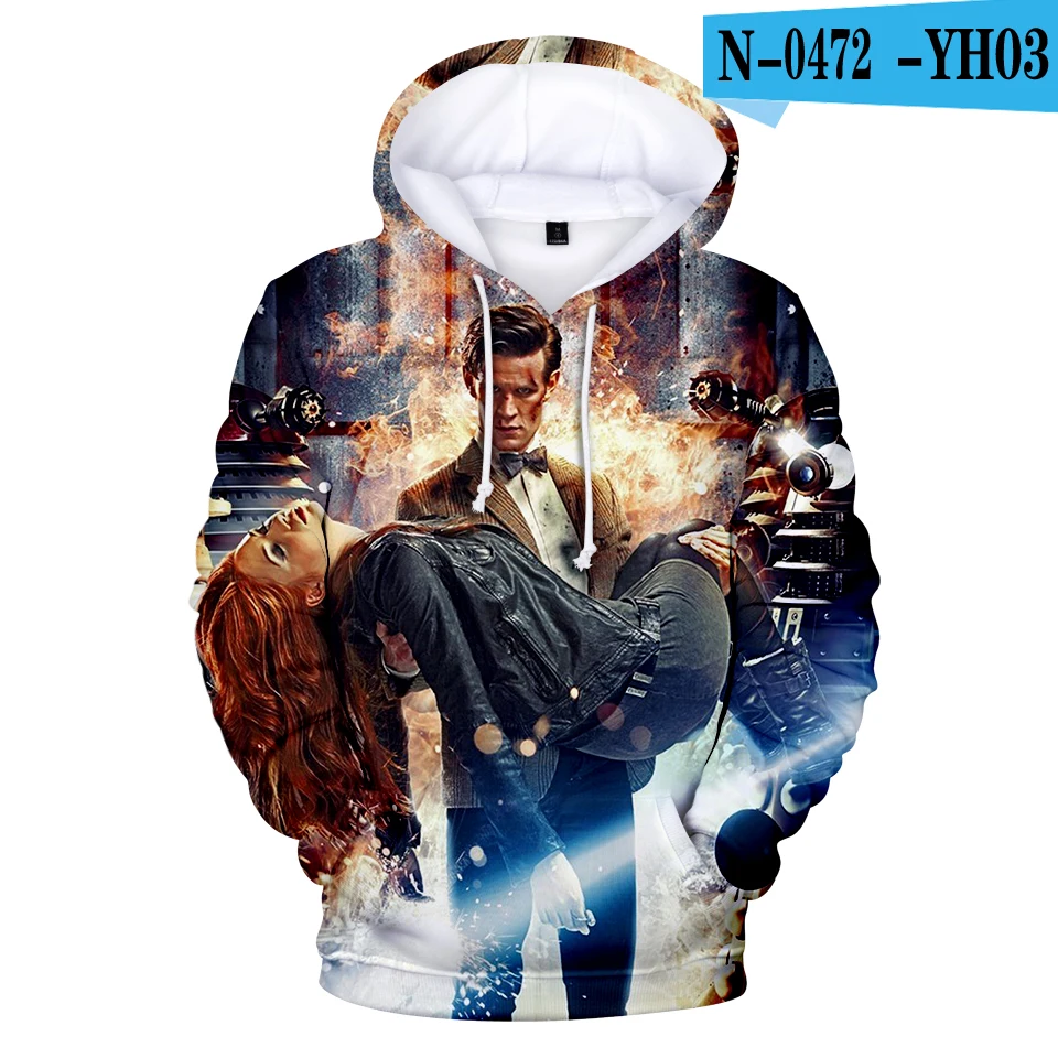 Свободные повседневные теплые толстовки Толстовка Doctor Who 3d принт для мужчин Wo с длинным рукавом Толстовка с капюшоном женские спортивные костюмы - Цвет: 3D