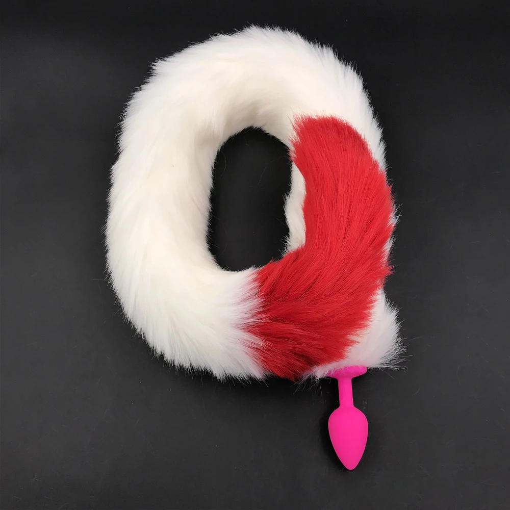 Long 80cm White And Red Tail Anal Plug Sex Toys Erotic Butt Products Toy for Woman Men Adult Games | Красота и здоровье
