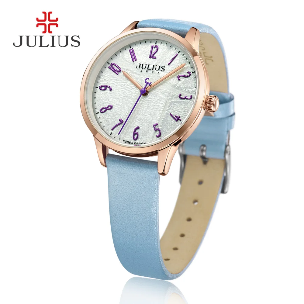 Женские кварцевые часы Julius Montre модные брендовые дизайнерские карамельных цветов