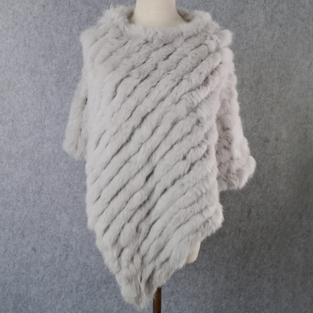 Лидер продаж 2021 Женская шаль из натурального кроличьего меха натуральное