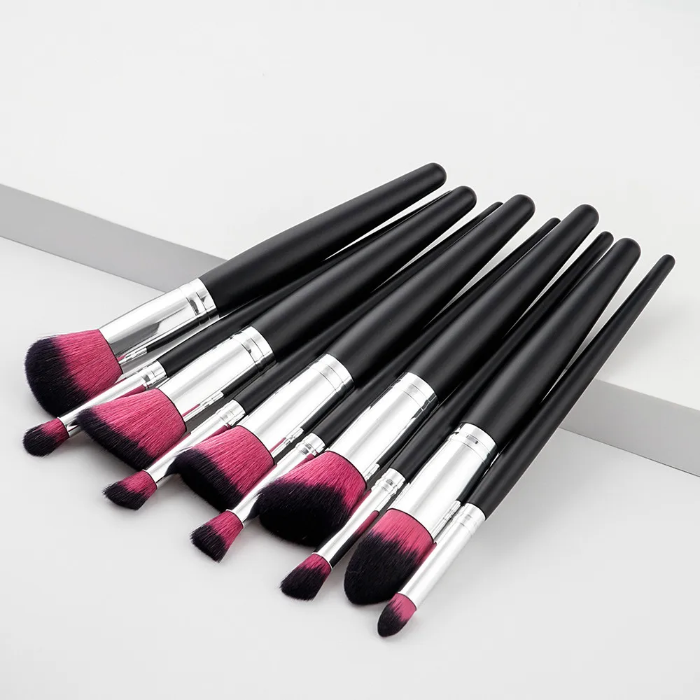 New 10Pcs Cosmetic Eyebrow Eyeshadow Brush Makeup Sets Kits Tools maquiagem profissional completa kit Pincel maquillaje04* | Красота и