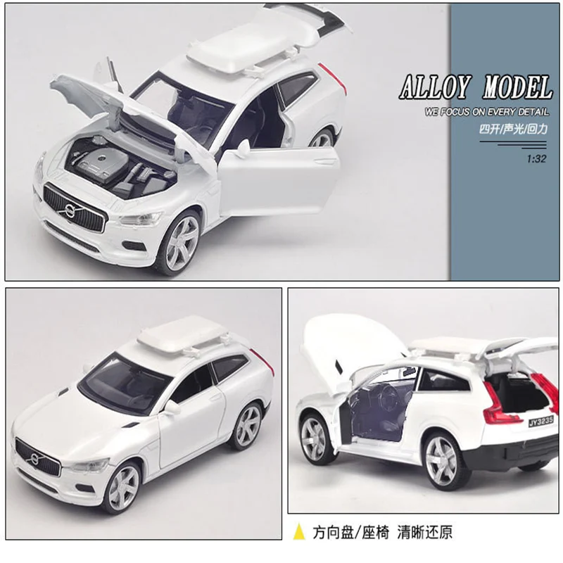 1/32 моделирование детские игрушки Volvo с чемодан сплав литья под давлением игрушка
