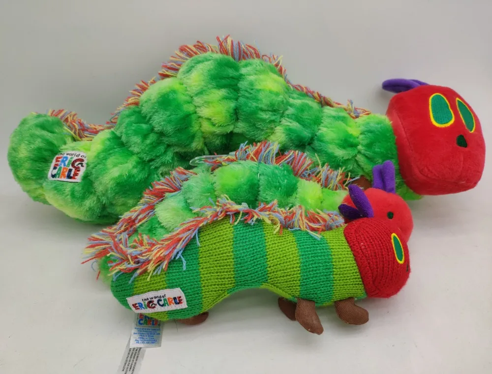 Аутентичный с 3 разными узорами Очень голодная гусеница Эрик Карл Sstuffed плюшевые
