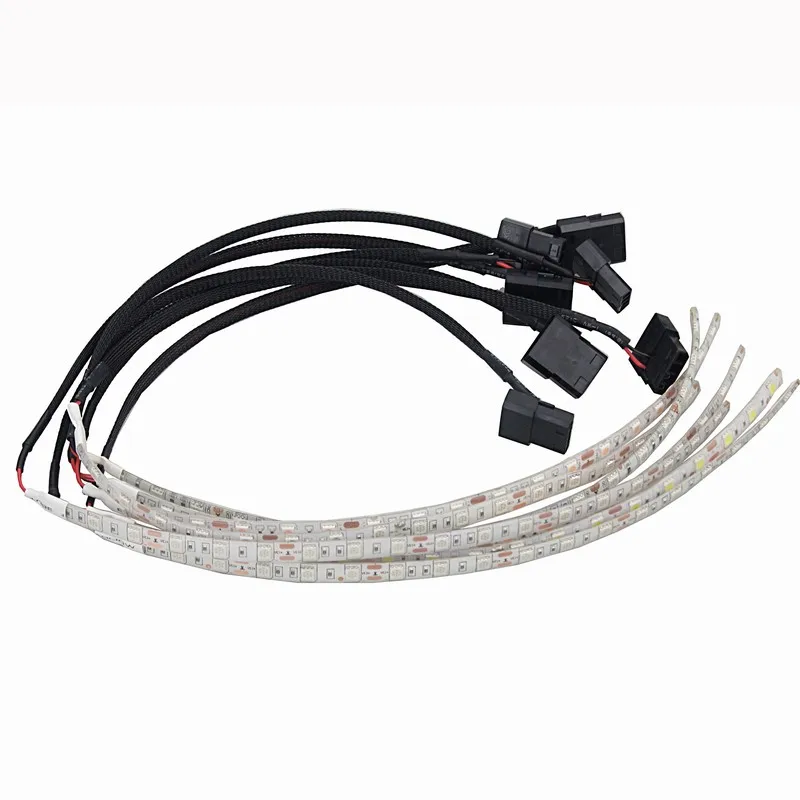 10 шт Gdstime цветные светодиодные фонари для ПК чехол 5050 SMD гибкая светодиодная лента