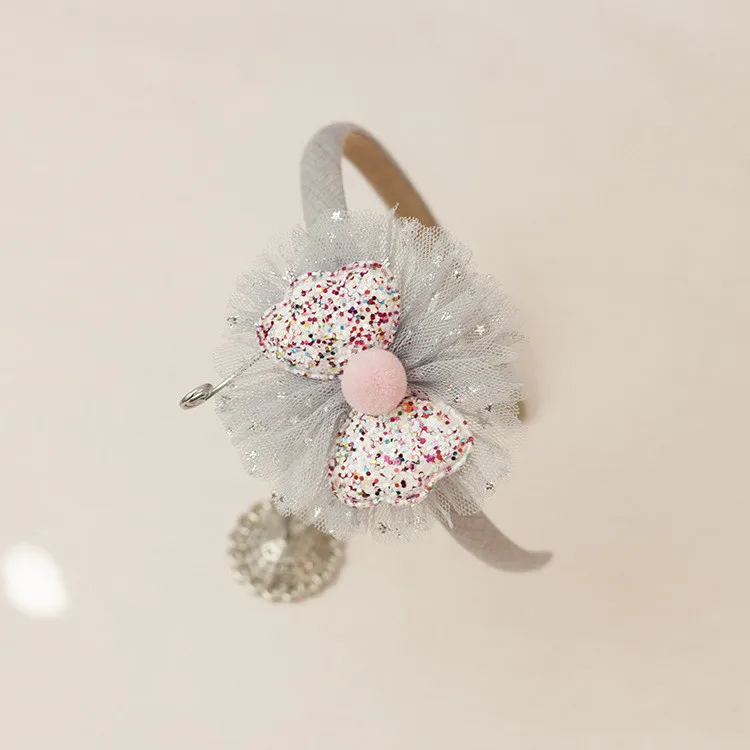 

10pcs ins Fashion Cute Pom Pom Bow Hair Sticks Solid Lace Floral Bowknot Hairbands Princess Headwear Boutique Hair Accessories