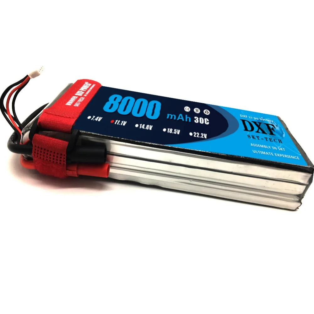Аккумулятор DXF Lipo хорошего качества 11 1 В 3S 8000 мАч 30C 60C ру AKKU батарея для самолета