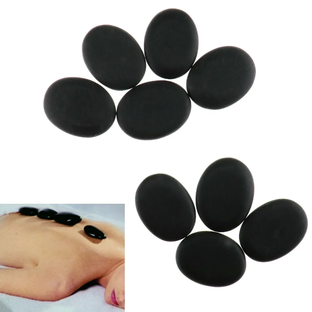 

10 PCS Massage Spa Hot Stone Toe Spa Kit Basalt Rock Therapy Asst Relaxing Body