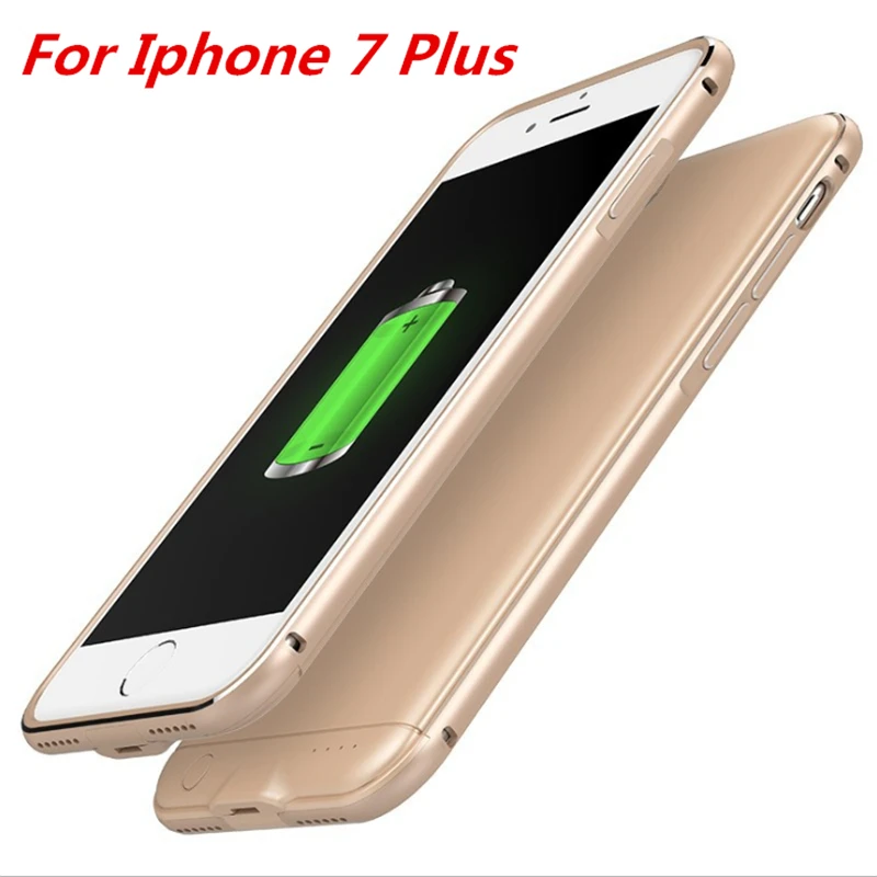 Для Apple iPhone 7 Plus чехол для аккумулятора 4000 мАч металлический корпус зарядное устройство Внешний смарт-аккумулятор для Apple iPhone 7 Plus чехол для аккумулятора 5,5 дюйма