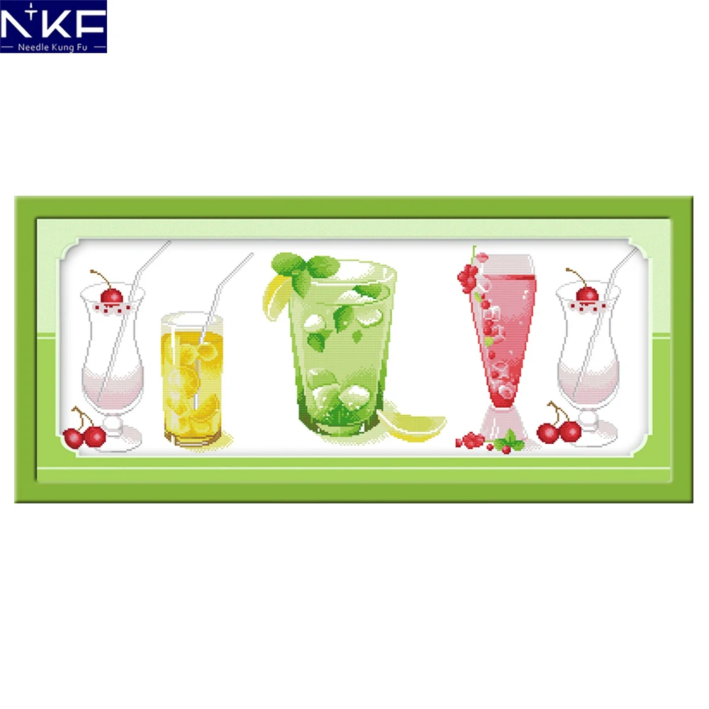 NKF Fall In Love with Fruits Набор для вышивки крестиком 11CT 14CT Китайская вышивка домашнего