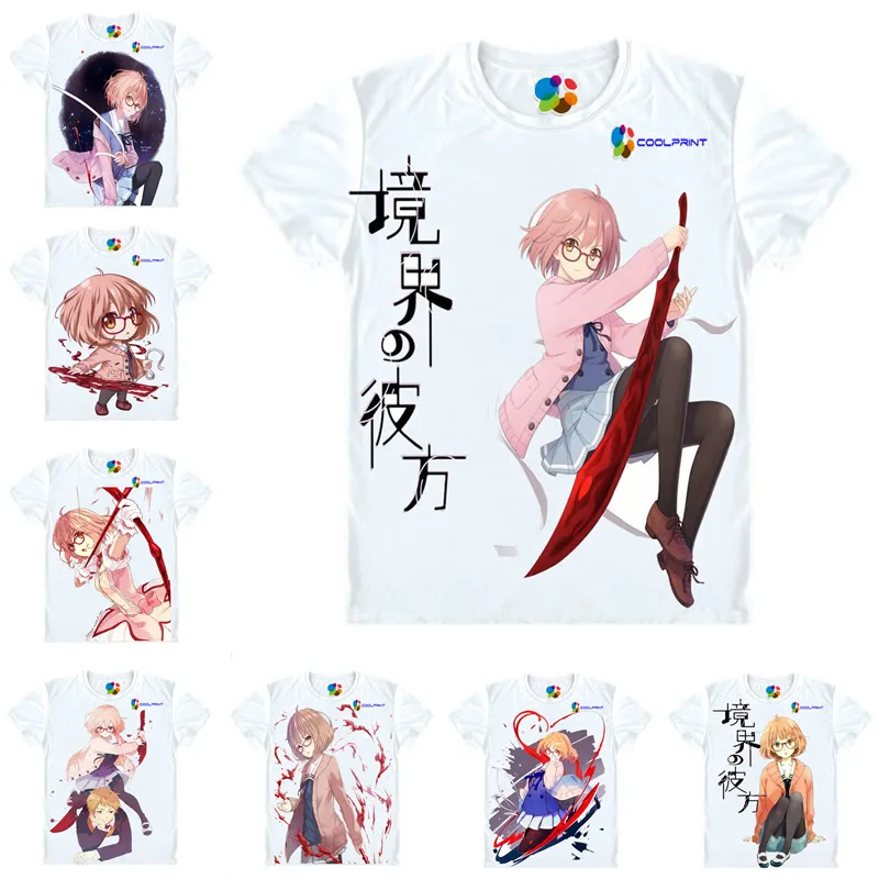 Футболка Coolprint с аниме Mirai kuriama мужские футболки коротким рукавом Kyokai no Kanata