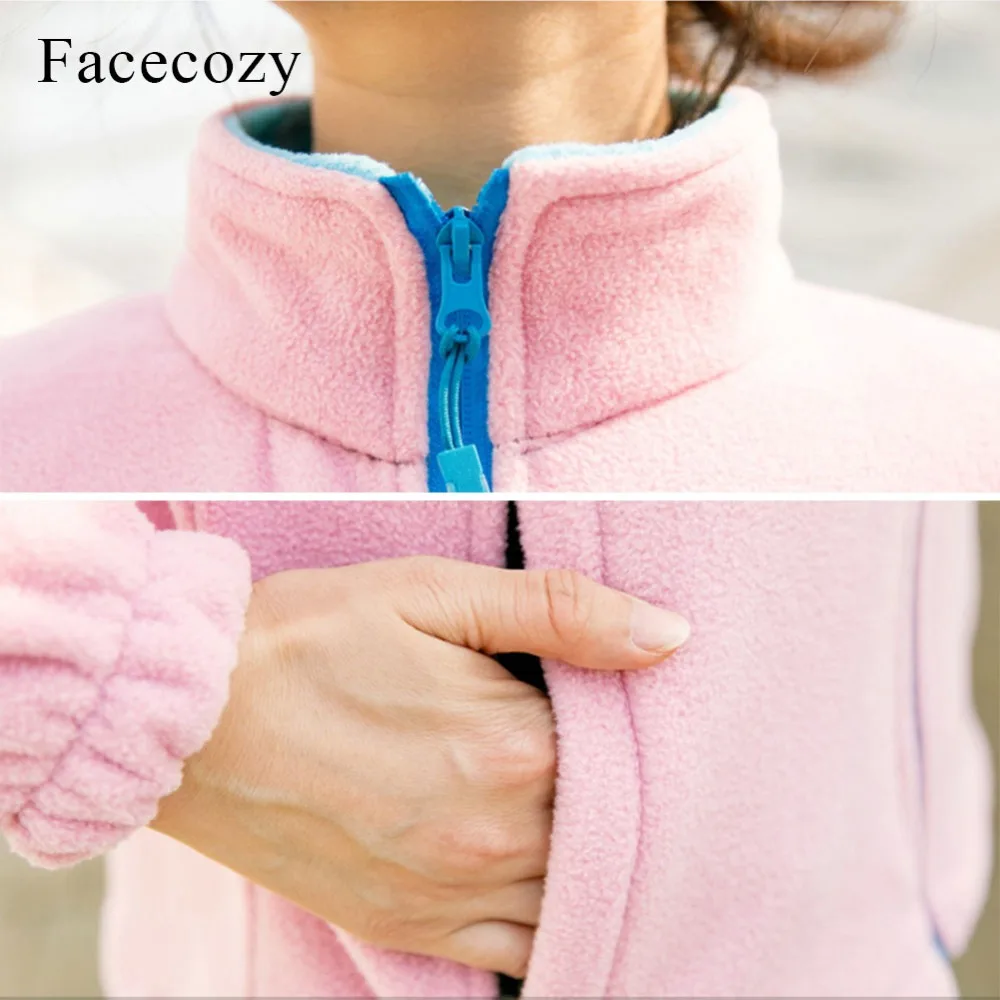 Мужская и Женская флисовая куртка на молнии Facecozy теплая для походов осень зиму