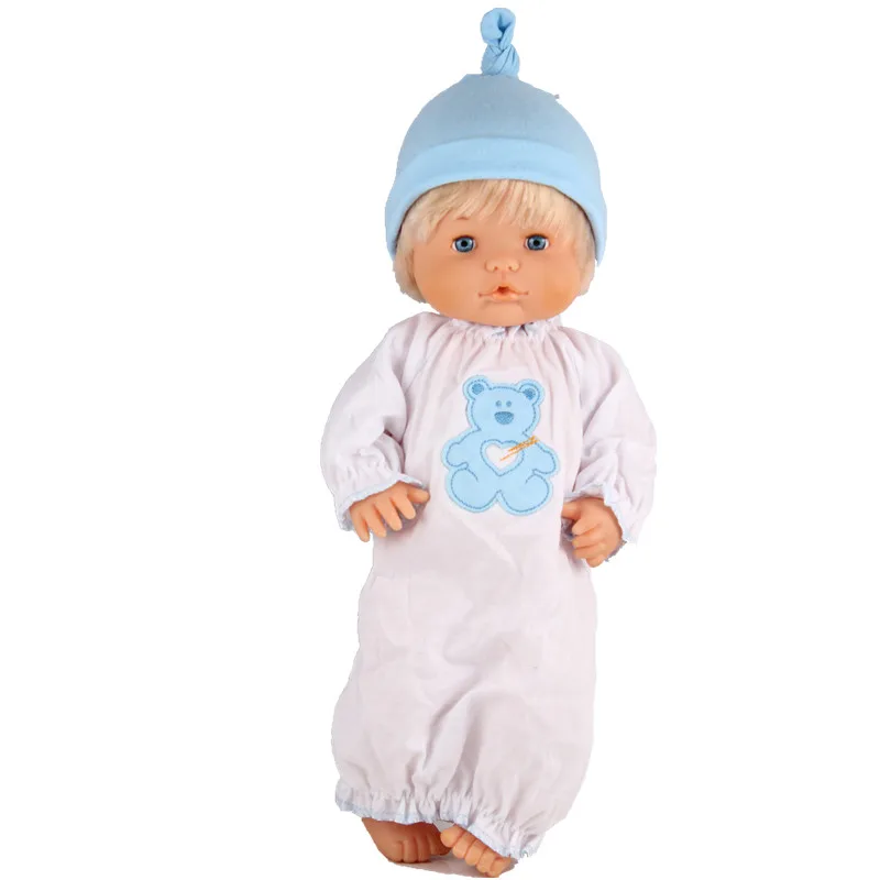 Одежда для кукол размер 41 см Nenuco Doll y su Hermanita белый комбинезон с сердцем и шляпой