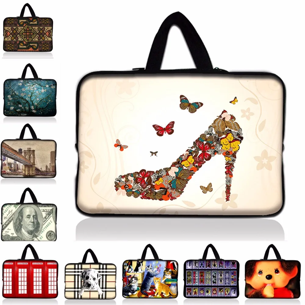 

7" 10.1" 11.6" 13.3" 14" 15.6" 17" Soft Neoprene Laptop Case Notebook Sleeve Case Pouch Cover with Handle PC Handbag Tablet case