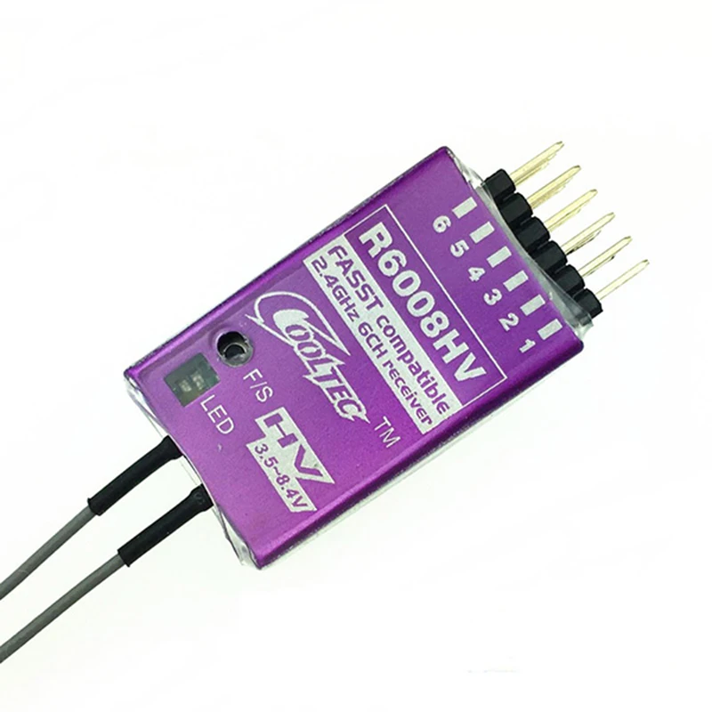 Cooltech RFA04 R6008HV FASST 2 4G 6Ch Futaba совместимый с 6CH приемник металлический корпус|futaba 6ch|futaba
