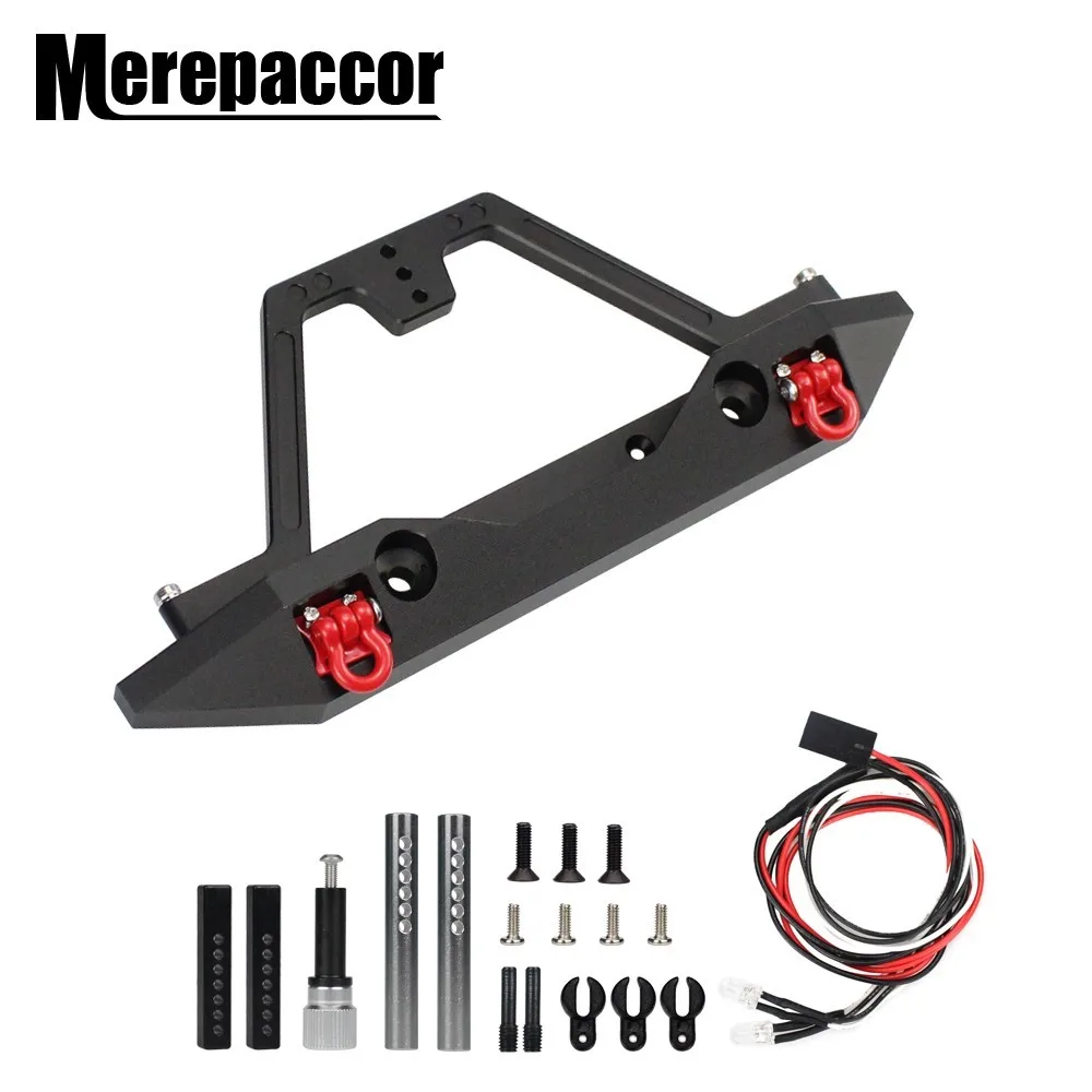 MEREPACCOR металлический задний бампер со светом для 1/10 RC Гусеничный автомобиль
