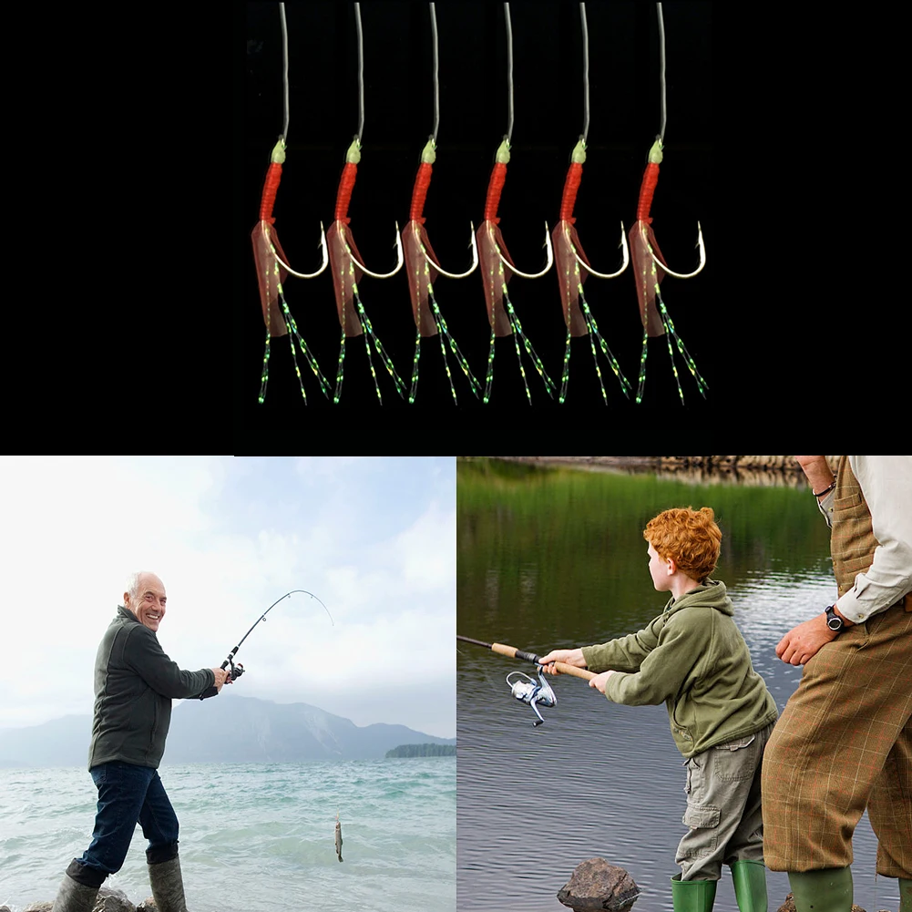 Горячие Mackeral перья Hokkai море светящиеся Позолоченные рыболовные крючки рыбы кожи