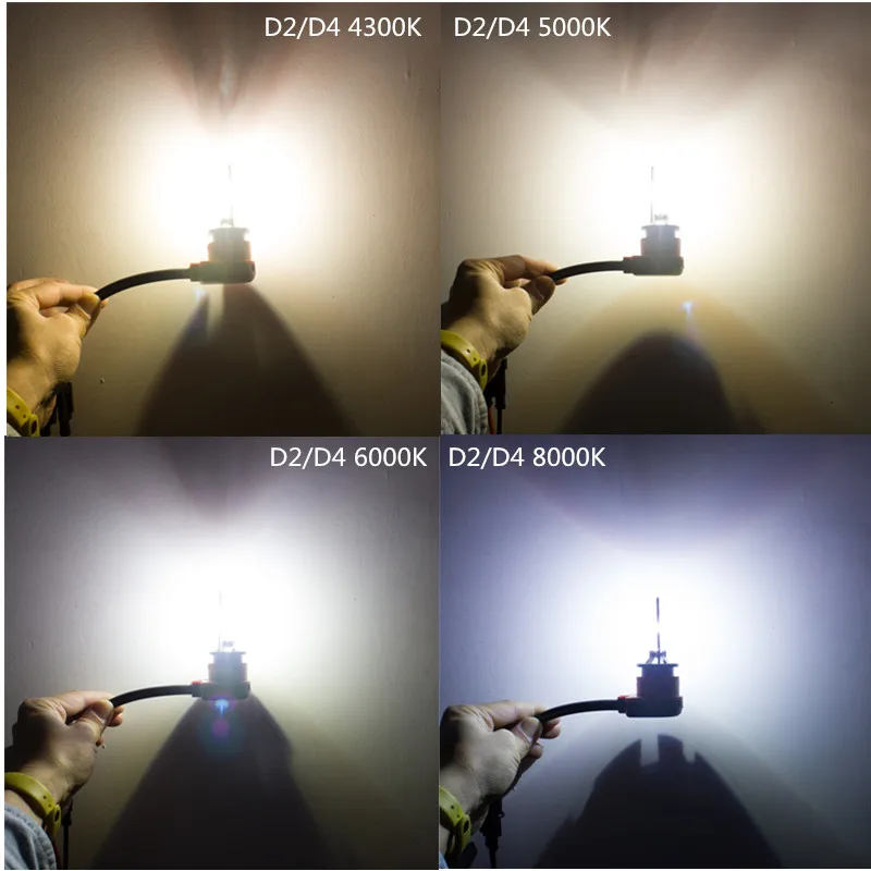 FSYLX Авто D2S D2C D4S D4C 35W 12V HID Ксеноновые фары лампы 4300K 6000K Автомобильные ксеноновые