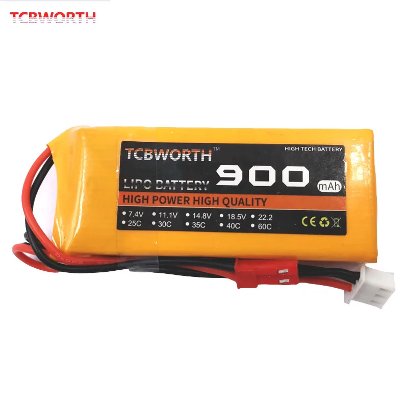 2 шт. аккумулятор 2S 7 4 в 900 мАч 25C 35C40C RC Lipo батарея для радиоуправляемого вертолета